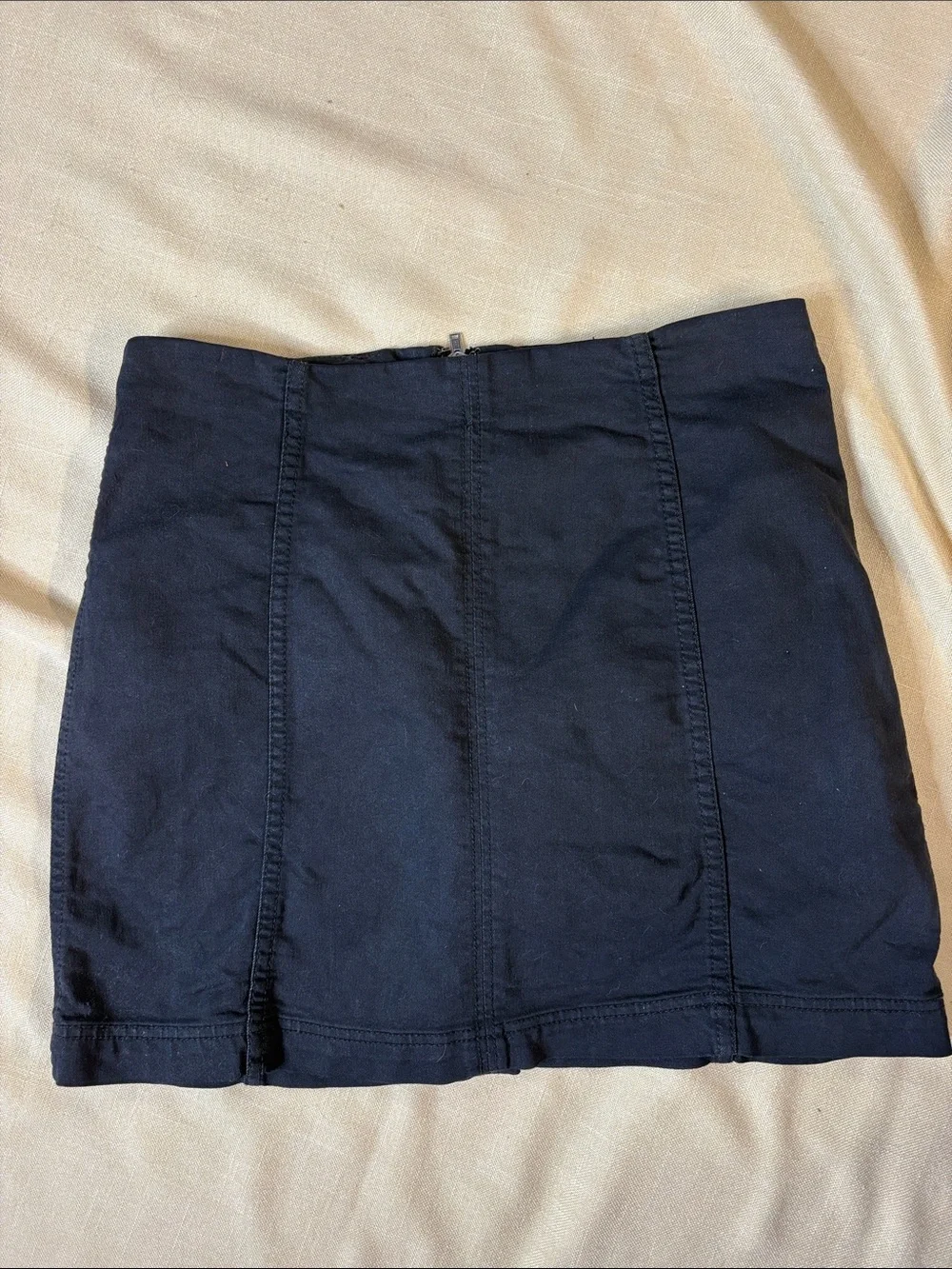 Free People Black Mini Skirt with Panel Stitching